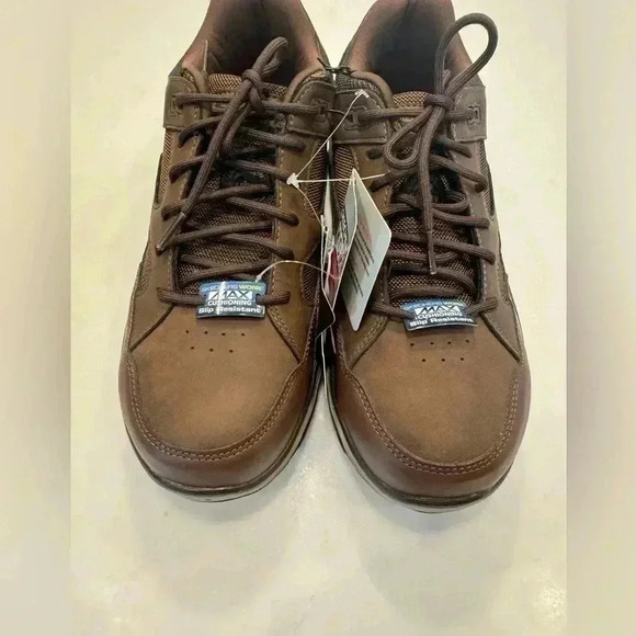 Sketchers work shoes safety toe slip resistant max cushioning size 8W - Picture 1 of 16